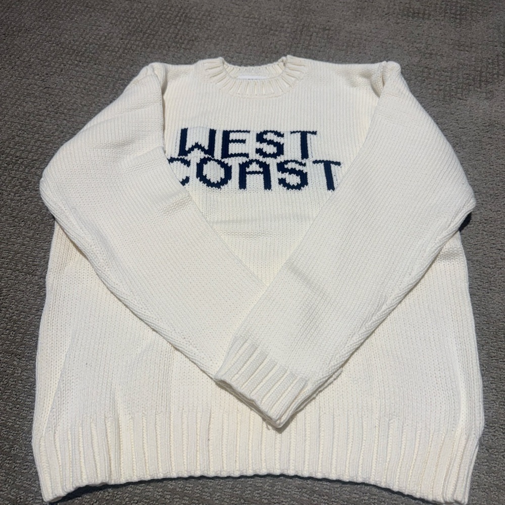 S.F. Citywear West Coast Knit Crewneck Sweater - Cream Size M